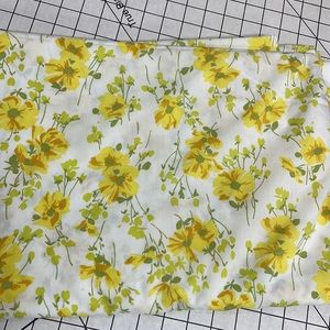 Vintage Morgan Jones seventies floral, yellow flowers, twin flat sheet or fabric
